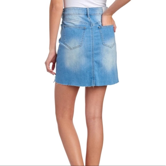 NWT Hydraulic Hibiscus Embroidered Denim Skirt 8 - Picture 2 of 8